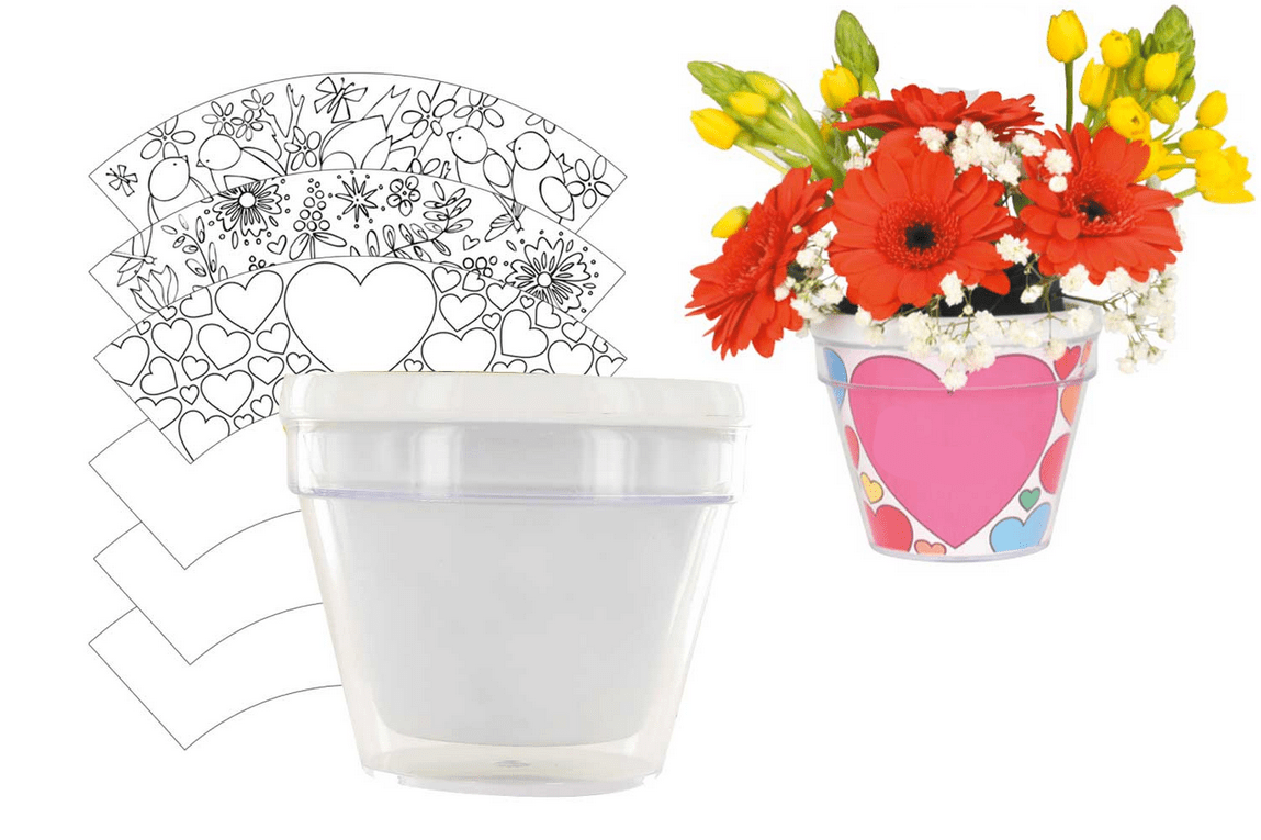 jardinage et coloriage pot